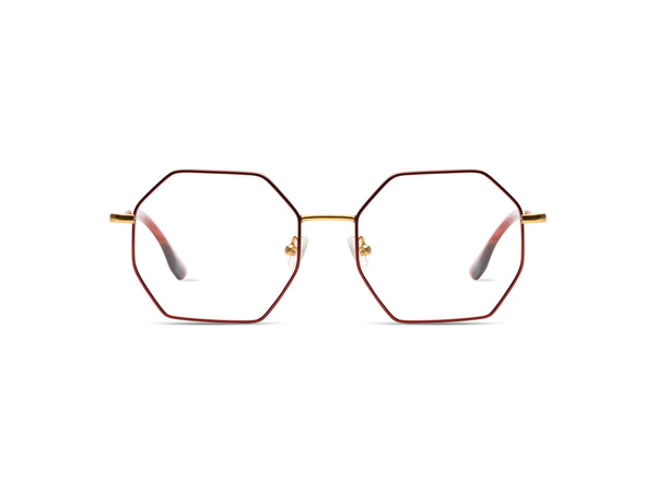 Janet Gold Matte Maroon
