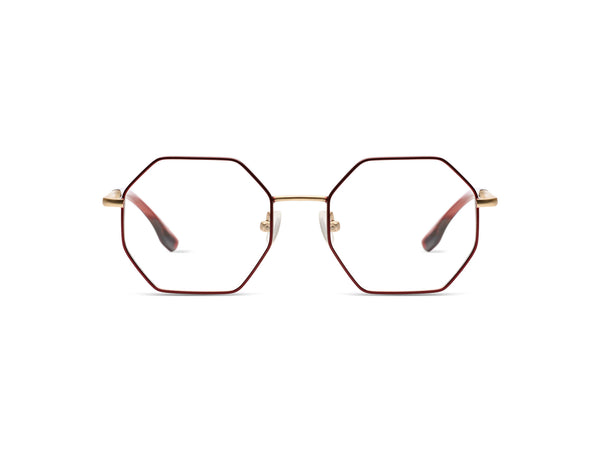 Janet Slims White Gold Matte Maroon