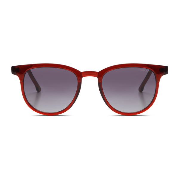 Komono Womens Sunglasses NEW burgundy silver metal arms Komono Mason Sunglasses – Rectangular Frame | Kambio Eyewear main image 2